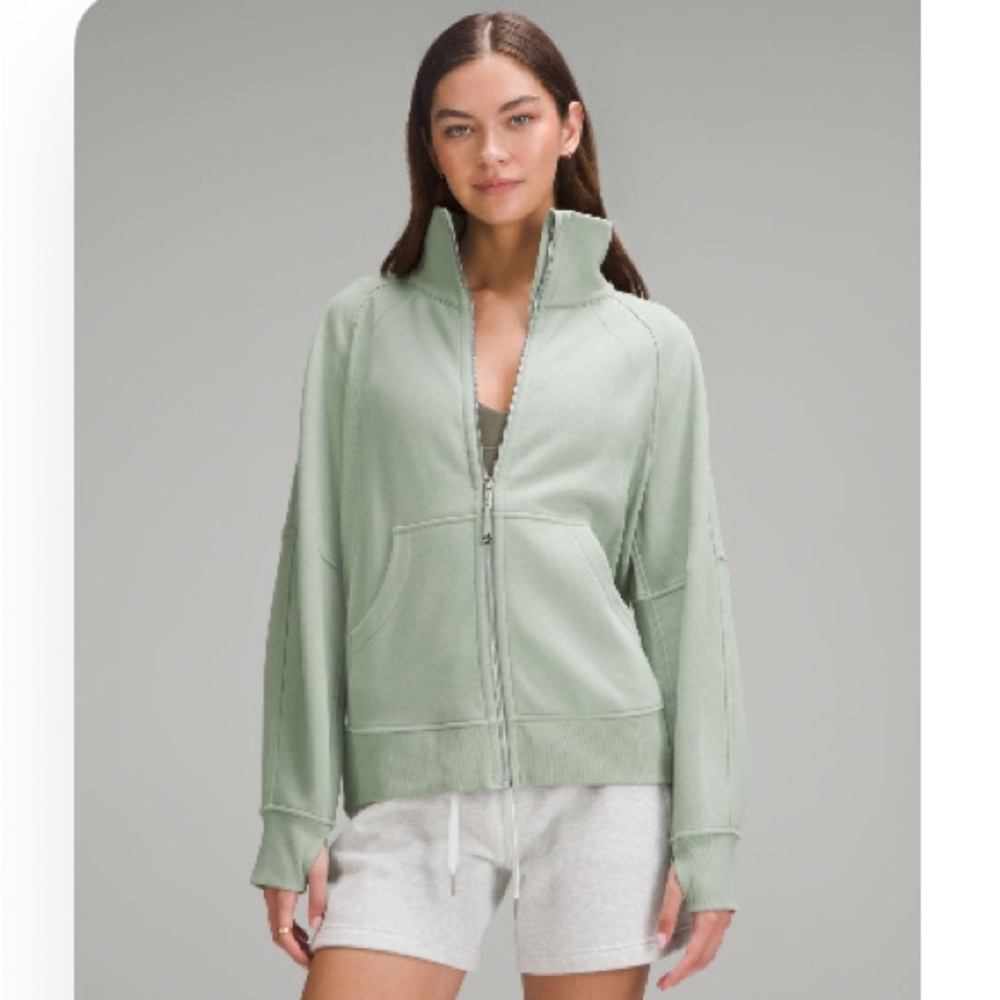lululemon Scuba Oversized Funnel-Neck Full Zip - Palm Court (Size XS/S)